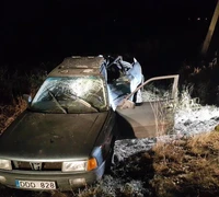 Šilutės rajone „Audi“ vairuotojas nuo smūgio į medį iškrito pro langą