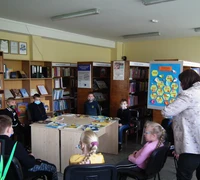 Integruota skaitymo pamoka Vilkyčių bibliotekoje