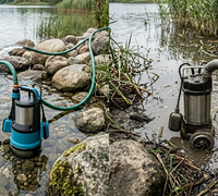 Kuo skiriasi drenažiniai siurbliai švariam ir purvinam vandeniui?