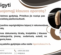 Klausos aparatai pernai buvo kompensuoti beveik 13 tūkstančių gyventojų