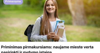 Priminimas pirmakursiams: naujame mieste verta pasirinkti ir gydymo įstaigą