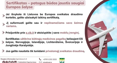 Į kelionę be Europos sveikatos draudimo kortelės? Ją gali pakeisti sertifikatas